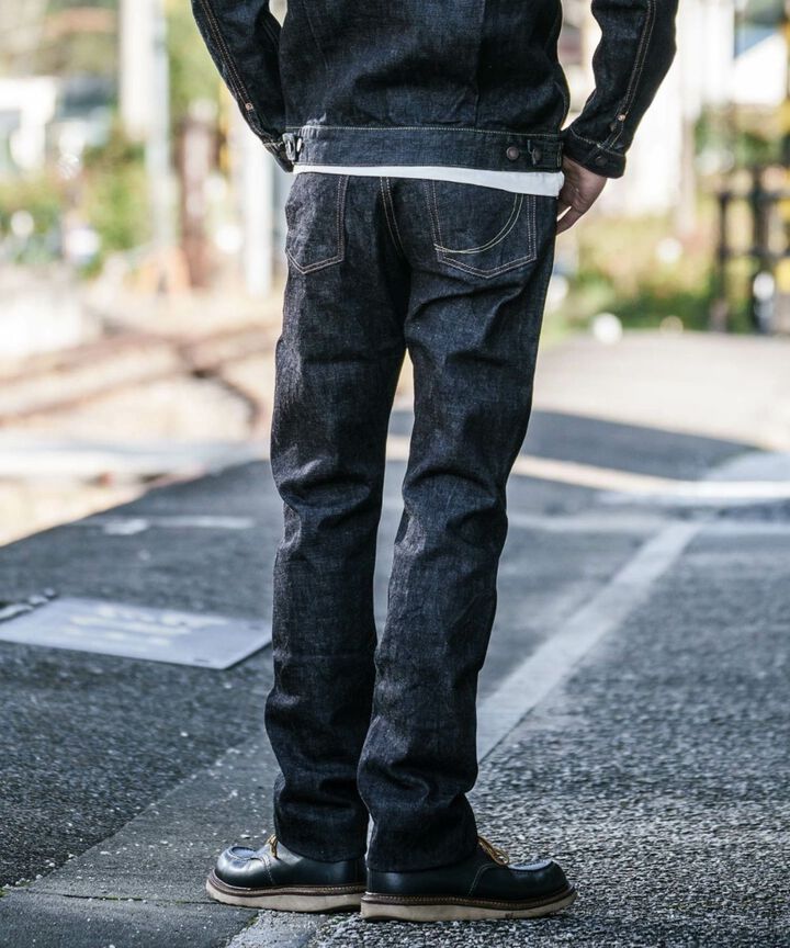 G014-MB ' Copper Label ' 14.7oz selvedge slim tapered-One Washed-42,, medium image number 0