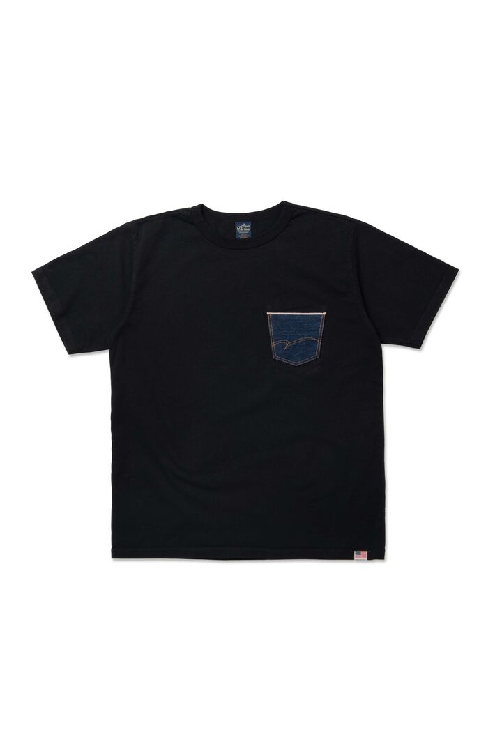 8214A Denim Pocket T-shirts (back print),PURPLE, medium image number 4