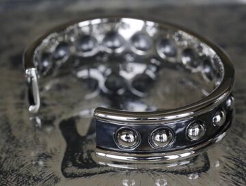16AC-341 Hybrid Circle Silver Bangle,, small image number 2