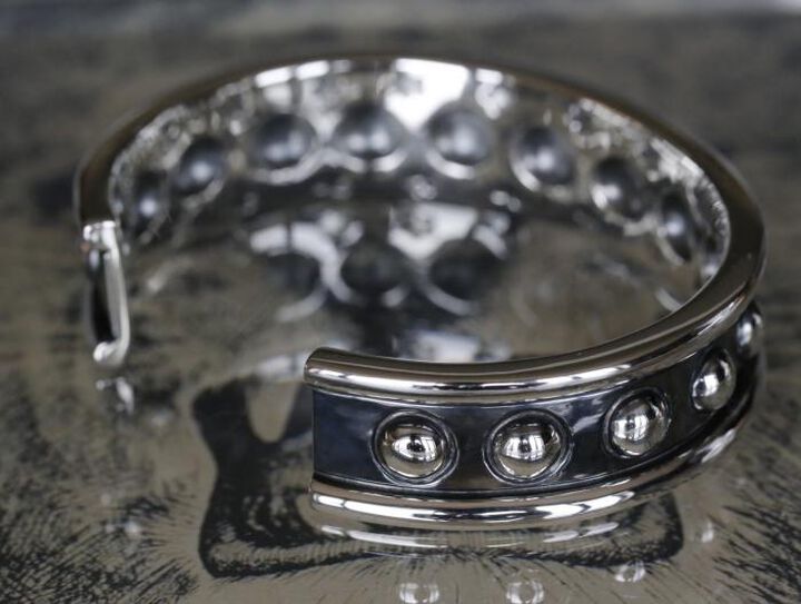 16AC-341 Hybrid Circle Silver Bangle,, medium image number 2