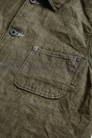 ONI03101-HC 8.3oz Heavy Chambray Coverall-KHAKI OLIVE-38,KHAKI OLIVE, small image number 8