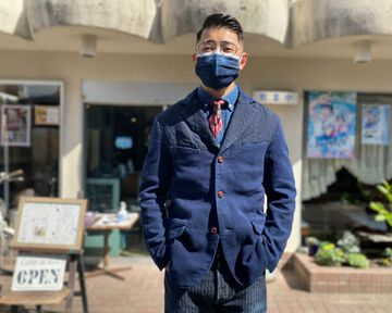 GZ-PIDTRJK-0310 Switching Tailored Jacket Paisley &times; SASHIKO,, small image number 7