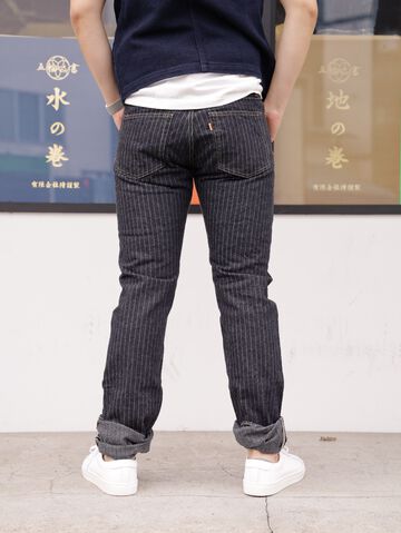 GZ-16SLST-Z01 16oz  Drop needle Herringbone ZIP jeans Slim straight(One washed)-One Washed-31,, small image number 3
