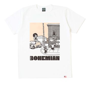 8234B US Cotton Print T-shirts,NAVY, small image number 1