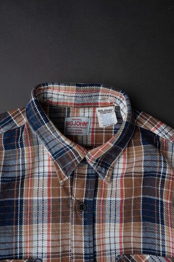 MS001G (BLC) INDIGO CHECK FLANNEL SHIRT,BLUE, small image number 22