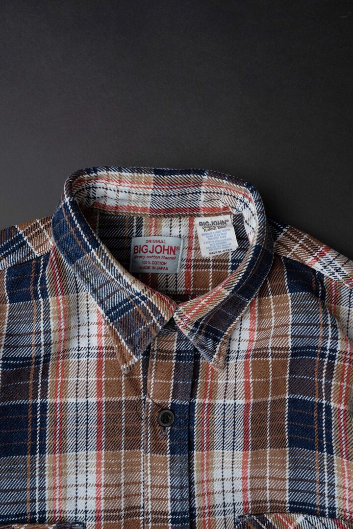 MS001G (BLC) INDIGO CHECK FLANNEL SHIRT,BLUE, medium image number 22