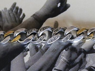 17AO-405 Gradation Cavarly Chain Bracelet -Wide-,, small image number 3