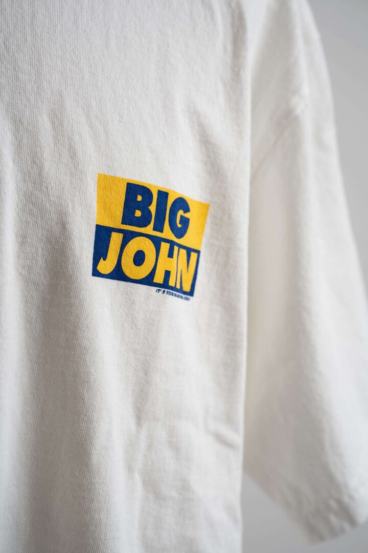 MTE002 ROUND BODY BIG JOHN LOGO T-SHIRT,CHARCOAL, medium image number 25
