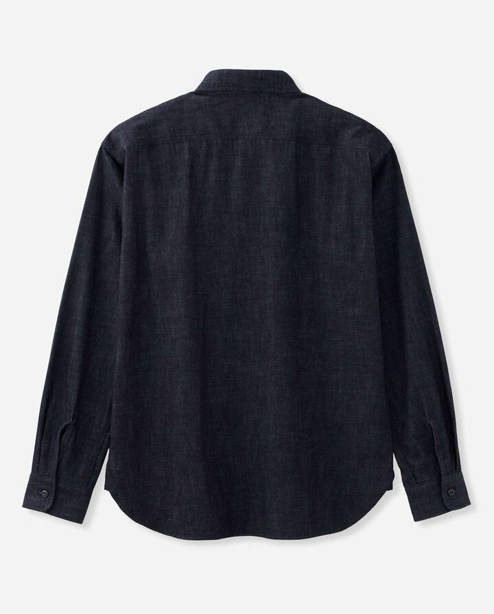 MMLS1000 8oz TRIPLE STITCH LONG SLEEVE DENIM SHIRT,INDIGO, medium image number 1