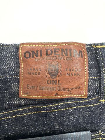 ONI595-KASURI 17oz ONI Kasuri Denim Retro style Loose Straight,, small image number 1