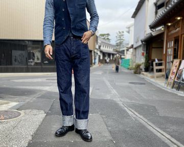 GZ-13LST-C01 13OZ Loose Straight Jeans D.ID-One Washed-30,, small image number 8