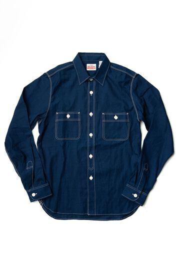 MS003R SELVEDGE CHAMBRAY SHIRT,INDIGO, small image number 8