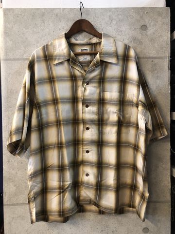 BR-24201 OMBRE CHECK SHORT SLEEVE SHIRT,KHAKI, small image number 10