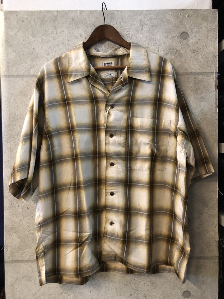 BR-24201 OMBRE CHECK SHORT SLEEVE SHIRT,KHAKI, medium image number 10