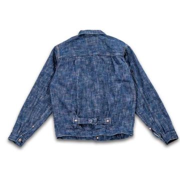 GZ-SKGJ1ST-GRN 15oz Skein (Kase) Dyed JEAN JACKET -WWII 1ST- (GREEN INDIGO),, small image number 1