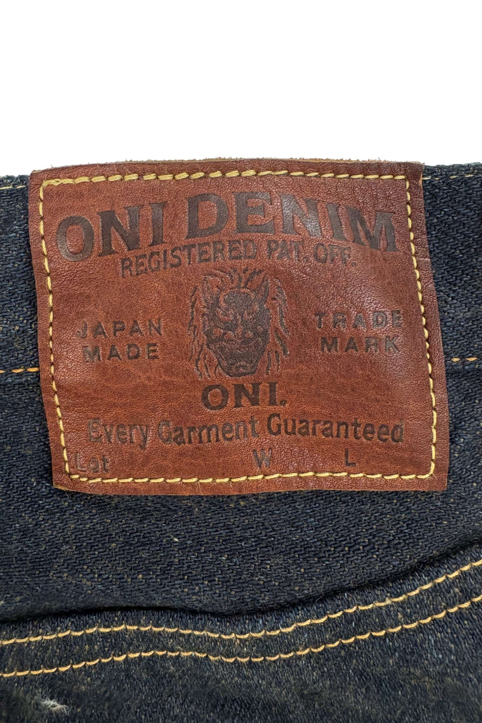 DENIMIO | ONI822ZR-OLV 20oz Secret Denim weft Olive Super Wide Tapered