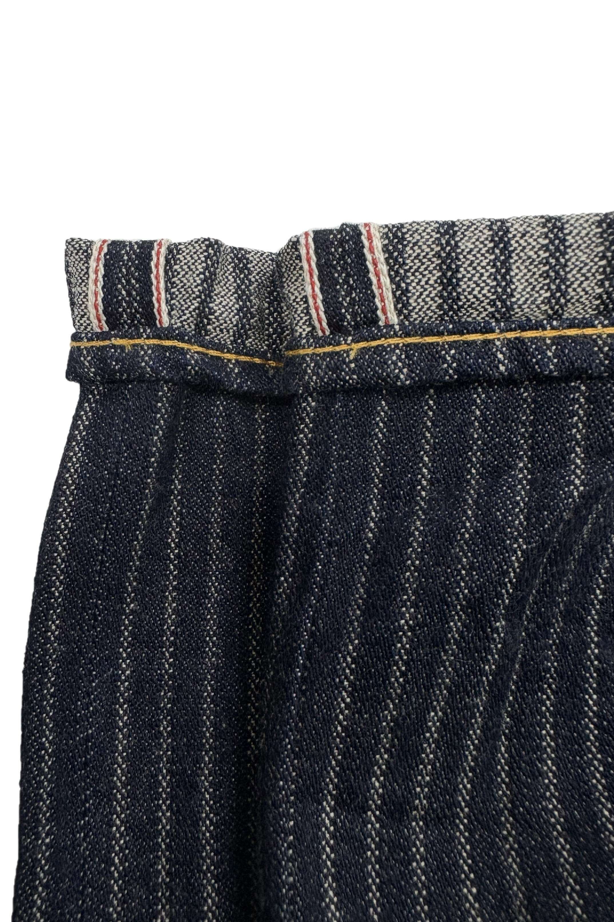 DENIMIO | ONI-266-HJS Drop Needle Jacquard Stripe Relax Straight