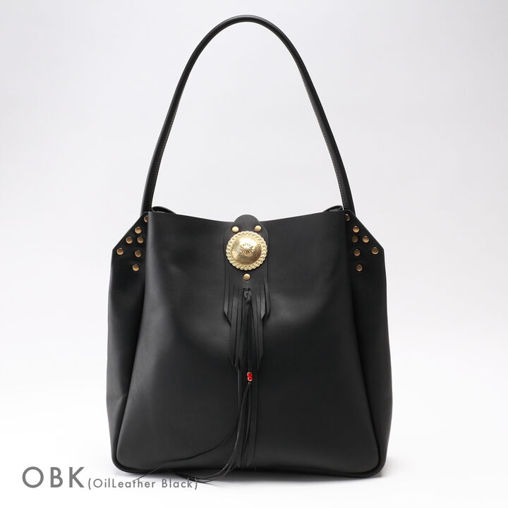 PAILOT RIVER PR-CAL-B (REDMOON) Tote Bag PR-CAL-B (Oil Leather Black, Oil Leather Red Brown, Oil Leather Dark Brown, Oil Leather Camel Brown),OIL LEATHER DARK BROWN, medium image number 1