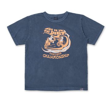 8163A Pigment Dyed Print T-shirts,ORANGE, small image number 2