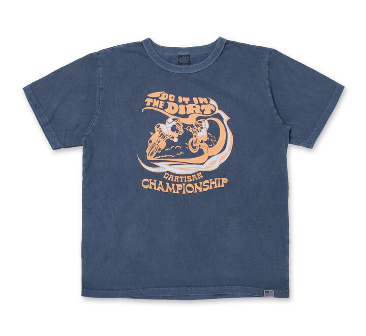 8163A Pigment Dyed Print T-shirts,ORANGE, medium image number 2