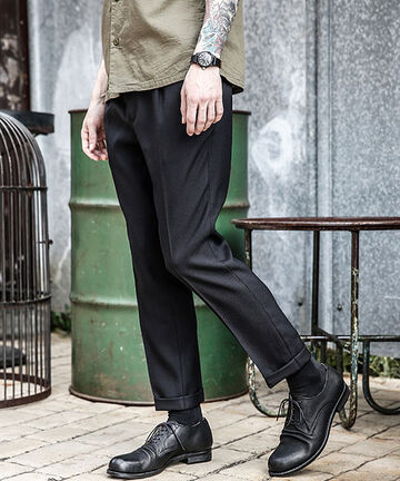 M-18102  / RETORO POLYESTER TWILL / ONE PLEATS STA-PREST TAPERED PANTS,GRAY, small image number 27