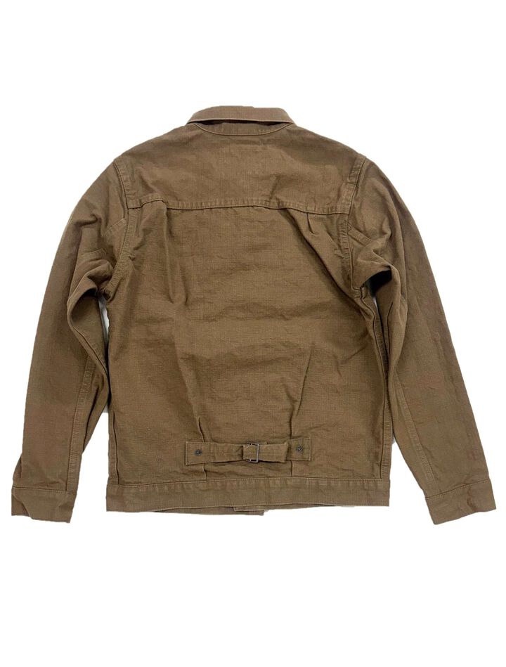 ONI01507L-HOX-BRK 13oz Sulfur dye Heavy Oxford Brown Khaki TypeⅠJacket,, medium image number 1