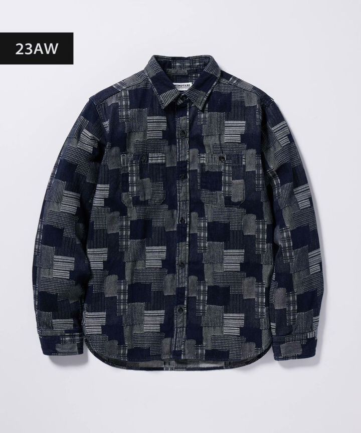 MXLS1003 PATCHWORK-ISH JAQUARD SHIRT