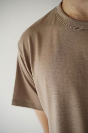 【CAPERTICA】CAP707CS02 Super140s Washable Wool DC_Jersey / RF Wool Tee,MIDNIGHT, small image number 14