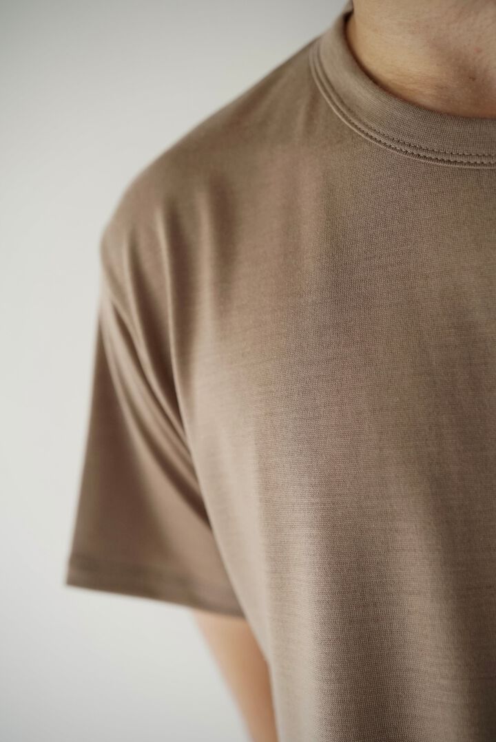 【CAPERTICA】CAP707CS02 Super140s Washable Wool DC_Jersey / RF Wool Tee,MIDNIGHT, medium image number 14