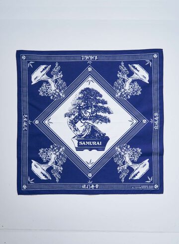 SJ-BANDANA-01 "BONSAI" COTTON BANDANA,RED, small image number 1