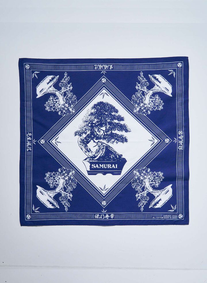SJ-BANDANA-01 "BONSAI" COTTON BANDANA,, medium