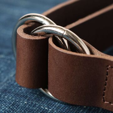 LE-4350 Himeji Leather Double Ring Belt,CHOCO, small image number 3