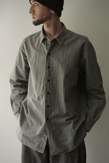 245SH03 Cotton/Linen Stripe / The Shirts,KAKISHIBU, small image number 17