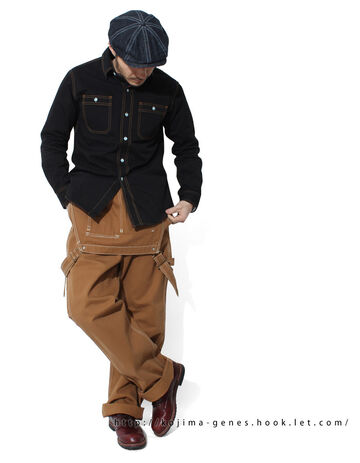 rnb1220 Brown Duck basic overalls,, small image number 4