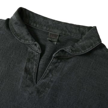 BR-25209【BIG COZUN】COZUN Skipper Neck Half Sleeves Polo T-Shirt【Button Works】,OLIVE, small image number 10