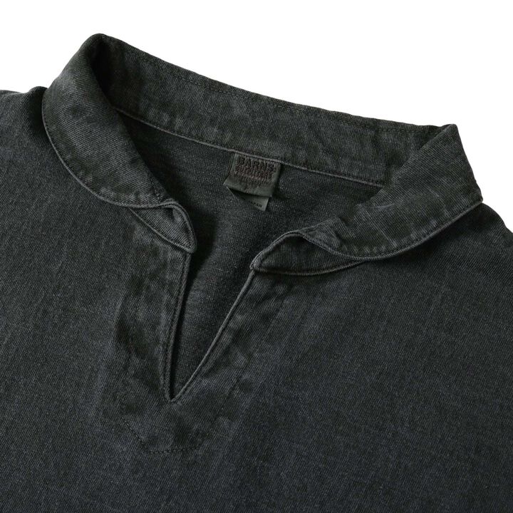 BR-25209【BIG COZUN】COZUN Skipper Neck Half Sleeves Polo T-Shirt【Button Works】,OLIVE, medium image number 10