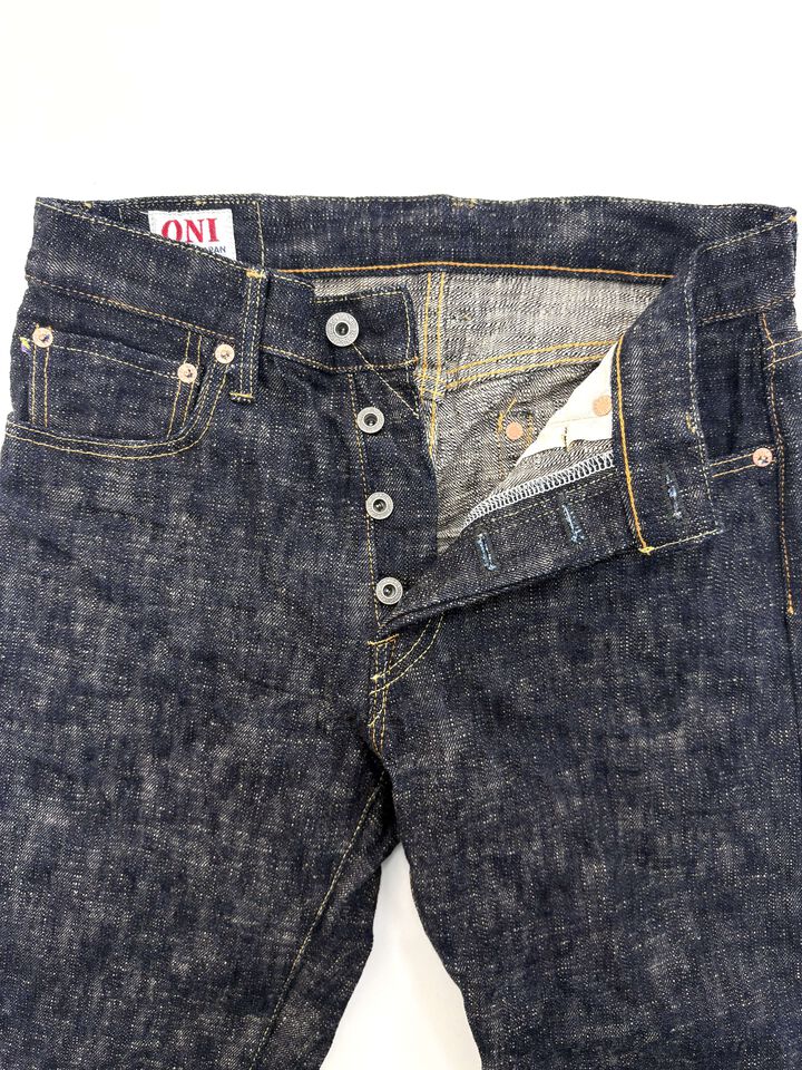 ONI505-KASURI 17oz ONI Kasuri Denim Retro style Regular Straight,, medium image number 3