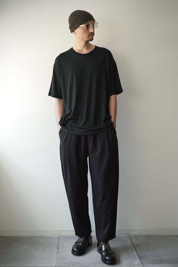 【CAPERTICA】CAP70801-_2 Super120s Washable Wool Jersey / S120 Wool Tee,CHALKBOARD, small image number 2