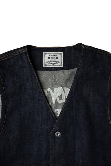 XX602BE (SP5) 15.8oz "XXXX-EXTRA" NATURAL INDIGO 5 CONTINENTS ORGANIC COTTON DENIM VEST,, small image number 2