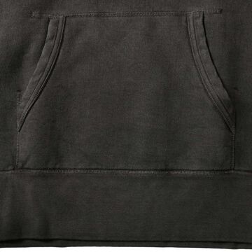 BR-3007PG "STANDARD" 30/7 COZUN Pullover Hoodie Pigmentdye (BLACK),BLACK, small image number 7