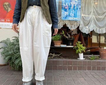 La-TGPT-0503 10oz Tucked Gathered Pants White,, small image number 13