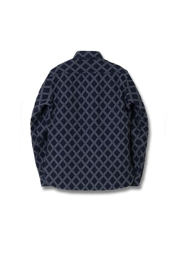 5728 Indigo Sashiko Shirts,INDIGO, small image number 1
