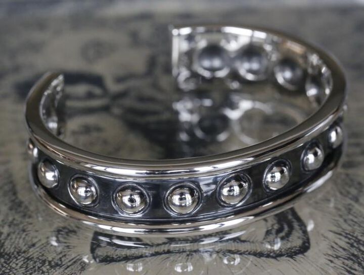 16AC-341 Hybrid Circle Silver Bangle,, medium image number 1