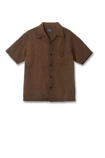 【Pre-Order】5754 Hand-Dyed Kakishibu-zome Short Sleeve Open Collar Shirts,KAKISHIBU, small image number 0
