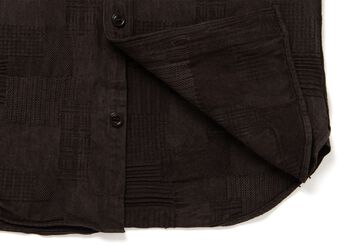 5717 Amami Mud Dyed Jacquard Shirts,BROWN, small image number 6
