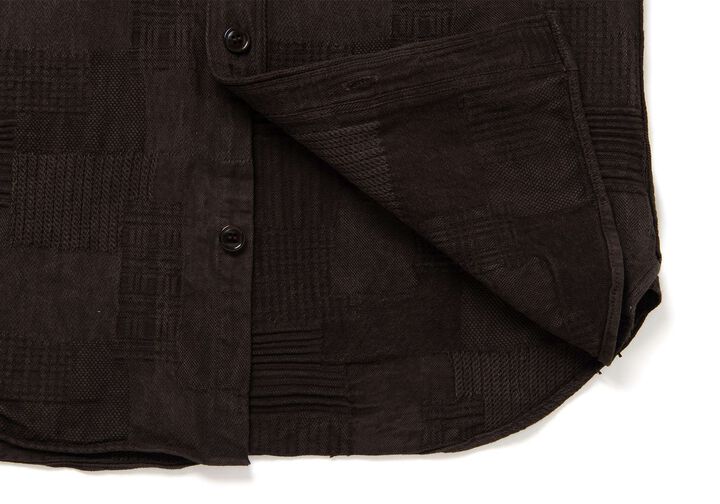 5717 Amami Mud Dyed Jacquard Shirts,BROWN, medium image number 6