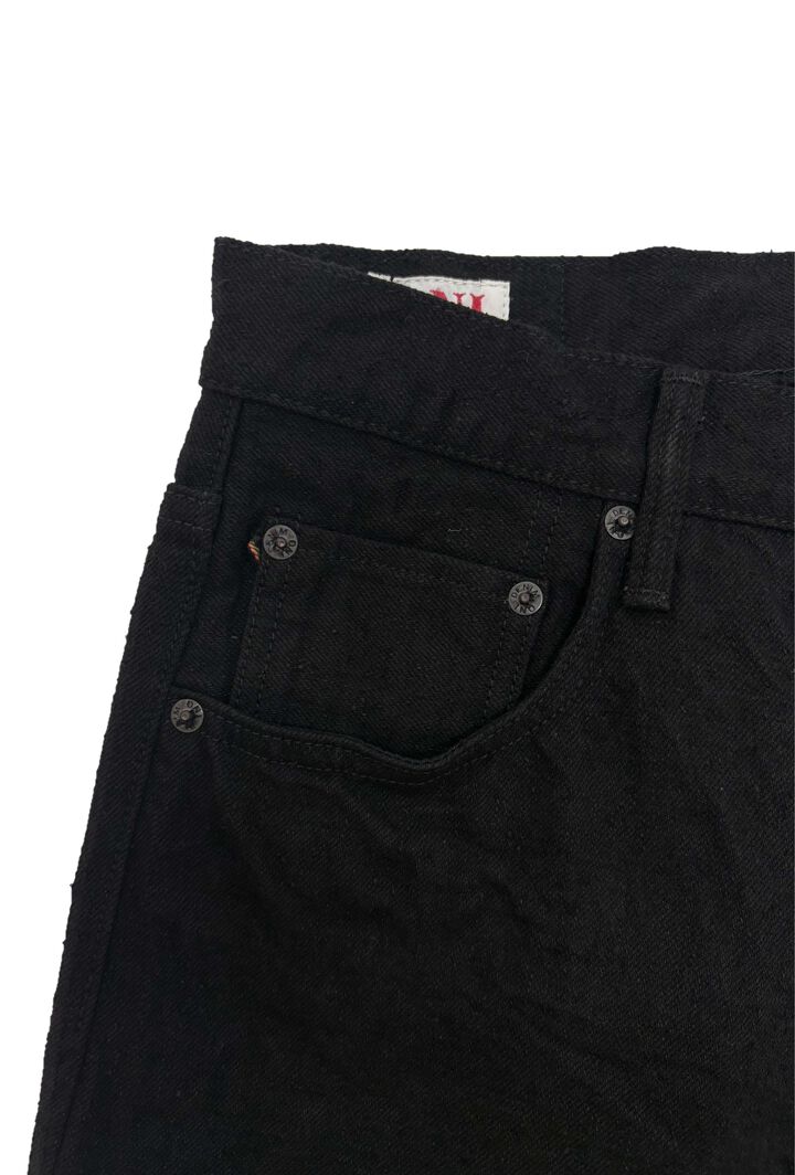 ONI200CCD-BKBK 15oz Crushed Concrete Denim Black x Black Kabuki Selvedge  Wide Straight,, medium image number 5