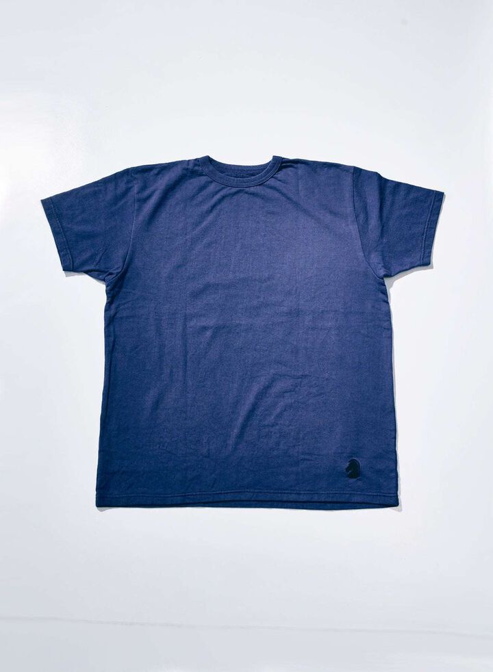 SJST26-106 Aged Cotton Inlay Loopwheel Tee "Pull Against The Current",PURPLE, medium image number 0
