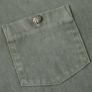 BR-25209【BIG COZUN】COZUN Skipper Neck Half Sleeves Polo T-Shirt【Button Works】,OLIVE, small image number 1