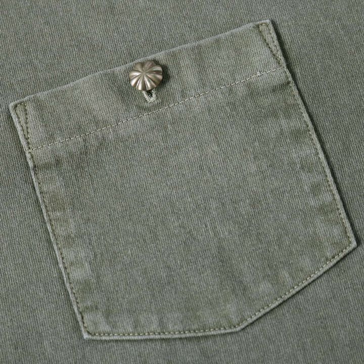 BR-25209【BIG COZUN】COZUN Skipper Neck Half Sleeves Polo T-Shirt【Button Works】,OLIVE, medium image number 1